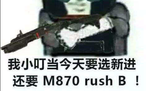 我小叮当今天要选新进还要M870rushB！